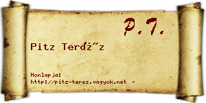 Pitz Teréz névjegykártya